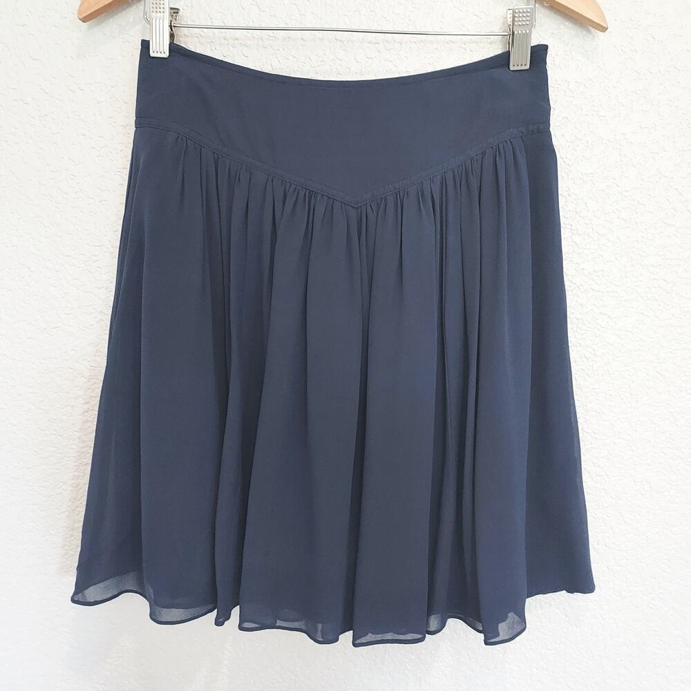 Odille Midnight Blue Flowy Mini Skirt